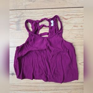 Garage Plum Open Back Tank Top XS